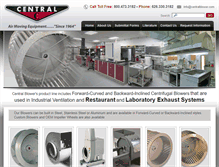 Tablet Screenshot of centralblower.com